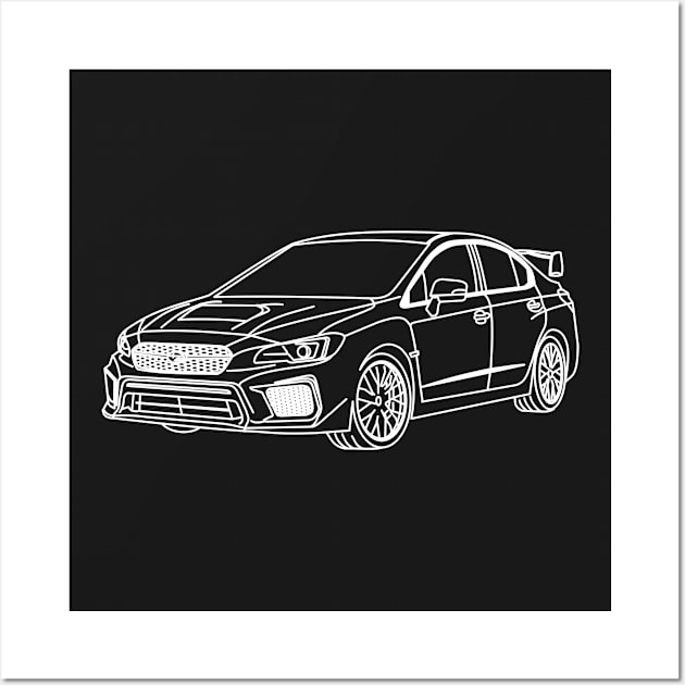 Subaru Impreza WRX STI Wall Art by Aurealis